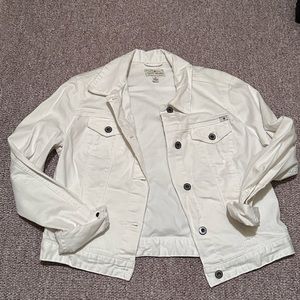 Lucky Brand white denim jacket size medium
